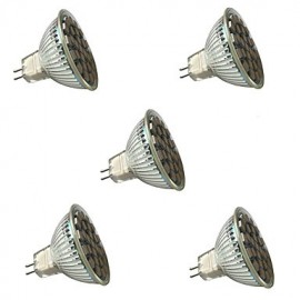 5PCS MR16 27 SMD 5050 300LM DC12V Warm White/White Dimmable / Decorative LED Spotlight