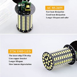 6PCS High Luminous E27 E14 E12 56*5736 SMD LED Corn Bulb 5W Spotlight LED Lamp Candle Light For home Lighting