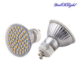 4PCS GU10 5W 450lm 60*SMD3528 Warm White Spotlight,Lampu daya tinggi dipimpin sorotan (AC 220V)