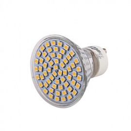 4PCS GU10 5W 450lm 60*SMD3528 Warm White Spotlight,Lampu daya tinggi dipimpin sorotan (AC 220V)