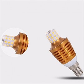 5pcs C35L Gold Shell 7W E14 SDM2835 35LED Warm Color Screw Thread Led Candle Light Led Bulbs Chandelier Lamps AC220-240V