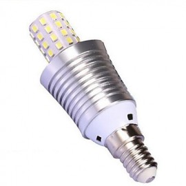 5pcs C35L 7W E14 35XSDM2835 Cool White Color Silver Shell Led Candle Light Screw Thread Led Bulbs Chandelier Lamps AC220-240V