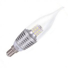 5pcs C35L 7W E14 35XSDM2835 Cool White Color Silver Shell Led Candle Light Screw Thread Led Bulbs Chandelier Lamps AC220-240V