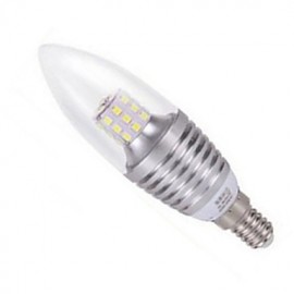 5pcs 7W E14 35XSDM2835 Cool White Color Silver Shell Led Candle Light Screw Thread Led Bulbs Chandelier Lamps AC220-240V