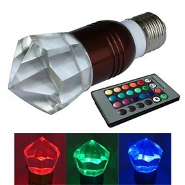 Globe Bulbs , E26/E27 3 W 1 High Power LED LM RGB V