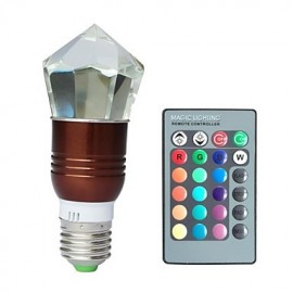 Globe Bulbs , E26/E27 3 W 1 High Power LED LM RGB V