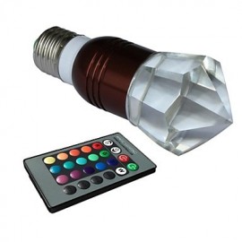 Globe Bulbs , E26/E27 3 W 1 High Power LED LM RGB V