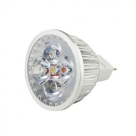 6PCS MR16 4W 320lm 3000K 4-High Power LED Warm White Light Spotlight - Silver(DC12V)