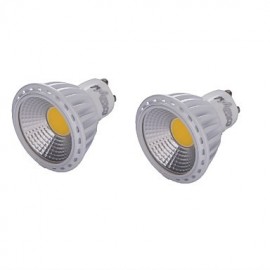 2PCS GU10 6W COB LED Dimmable Spotlight White/Warm White 450lm 6000K/3000K (AC110-120V)