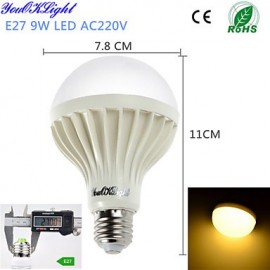 6PCS E27 9W 15*SMD5630 700LM 3000K Warm White Light LED Energy saving Globe Bulbs (AC 220V)