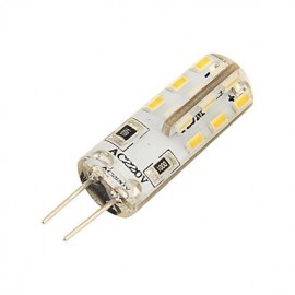 10PCS G4 2W 24*SMD3014 150LM Cool White LED Corn Bulbs(220V)