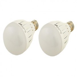 E27 9W 850lm 3000K/6000K 18xSMD5730 WarmWhite/White Light LED Bulb Lamp(85-265V)/2PCS