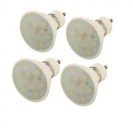 4PCS GU10 5W 10*5730 400LM 3000K Warm white ceramic Spot LightsAC85-265V)