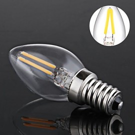 5 pcs 2W E14 LED Filament Bulbs 2 COB 200 lm Warm White Dimmable / Decorative AC 220-240 V