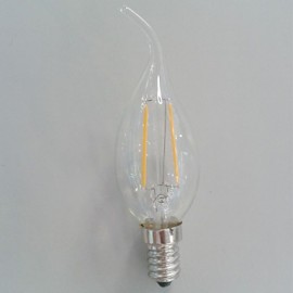 5 pcs E14 2W 2 COB 200 lm Warm White C35 edison Vintage LED Filament Bulbs AC 220-240 V