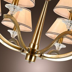 40W Modern/Contemporary / Traditional/Classic / Rustic/Lodge / Vintage / Country / Island Brass Metal ChandeliersLiving Room / Bedroom /