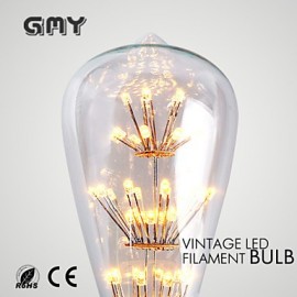 1 pcs GMY E26 1.6W 140-180 lm Warm White LED ST64 Star Vintage Decorative Decoration Light AC120V