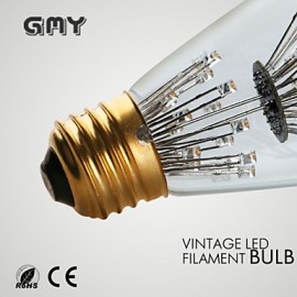 1 pcs GMY E26 1.6W 140-180 lm Warm White LED ST64 Star Vintage Decorative Decoration Light AC120V