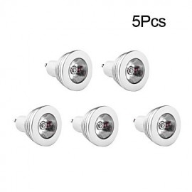 3W GU10 LED Spotlight 1 High Power LED 150 lm RGB AC 85-265 V 5 pcs