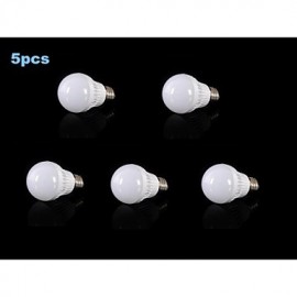 5W E26/E27 LED Globe Bulbs A60(A19) 18 SMD 2835 400-500 lm Cool White AC 110-130 V 5 pcs