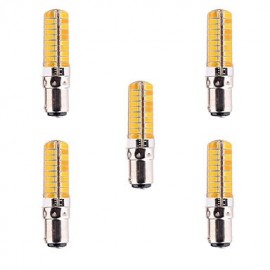 5pcs Dimmable BA15D 7W 80 SMD 5730 500-700 LM Warm White / Cool White Corn Bulbs AC 110V / AC 220V