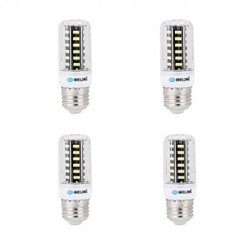 4 pcs E14 / G9 / GU10 / E26/E27 / B22 LED Corn Lights 64 SMD 5733 600 lm Warm White / Cool White AC 220-240 V