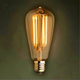 AC220-240V 4W E26/E27 LED Filament Bulbs ST64 4 SMD 2835 320 lm Warm White Decorative V 1 pcs