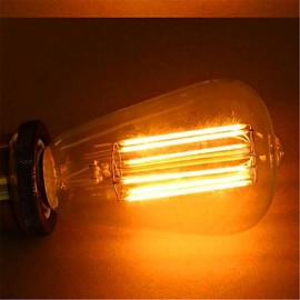 AC220-240V 4W E26/E27 LED Filament Bulbs ST64 4 SMD 2835 320 lm Warm White Decorative V 1 pcs