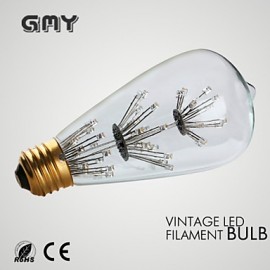 1 pcs GMY E26 1.6W 140-180 lm Warm White LED ST64 Star Vintage Decorative Decoration Light AC120V