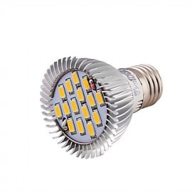 4PCS E27 7W 600lm 15*SMD5630 Warm White 3000K High quality LED Spotlight (AC110-120V/220V-240V)