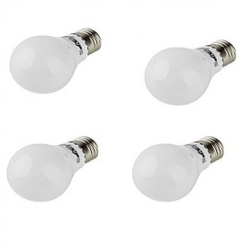 4PCS E27 5W 10*5730 420LM 3000K Warm white ceramic LED bulbs(AC85-265)