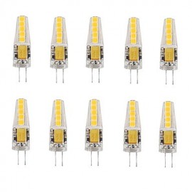 2W G4 LED Corn Lights T 10 SMD 2835 180-200 lm Warm White Cool White AC/DC 12 V 10 pcs