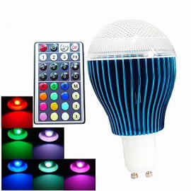 1 pcs GU10/ E26/E27 /B22 9W 450LM RGB A60 Dimmable /32Keys Remote-Controlled /Decorative LED Globe Bulb