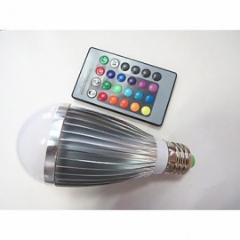 E27 85V-265V 450-600Lm 9W RGB Remote Control LED Colorful Bulbs