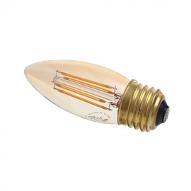 3.5W E26 LED Filament Bulbs B10 4 COB 300 lm Amber Dimmable 120V 1 pcs