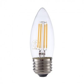 3.5W E26 LED Filament Bulbs B10 4 COB 350 lm Warm White Dimmable 120V 1 pcs