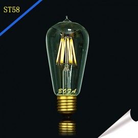 E26 E27 220V ST58 2200K-2700K 300-500lm 5W 6LED Light Bulb Edison