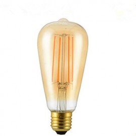 4W E26/E27 LED Filament Bulbs ST64 4 SMD 5730 350 lm Warm White Decorative AC85-265 V 1 pcs