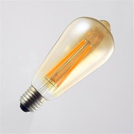 4W E26/E27 LED Filament Bulbs ST64 4 SMD 5730 350 lm Warm White Decorative AC85-265 V 1 pcs