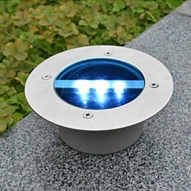 White Light LED Solar Light Round Recessed Deck Dock Pathway Garden Light