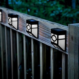 2-LED White Light LED Solar Light Lantern Light Deck Lamp