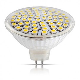 5pcs 60LEDs GU10/MR16 SMD2835 LED Spotlight 5W Heat-resistant Glass Body Cool/Warm White LED Bulbs light(AC220-240V)