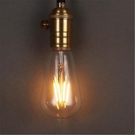 6W E26/E27 LED Filament Bulbs ST64 6 SMD 5730 600 lm Warm White Decorative AC85-265 V 1 pcs