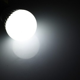 E27 5W 350-380LM 5800-6500K Natural White Light White Shell LED Ball Bulb (110-240V)