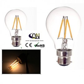 B22 4 W 4 COB 400 LM 2800-3200K K Warm White A Dimmable Globe Bulbs AC 220-240/AC 110-130 V