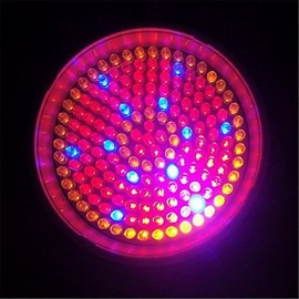 6W E26 168LEDS 300LM 102Red+54Orange+12Blue Light Plant Grow Growing Hydroponic Lamp Bulb(110V)