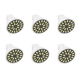 6PCS 5W GU10 Decoration Light 24LED SMD 5733 380LM-400LM Warm White / Cool White AC110 / AC220 V