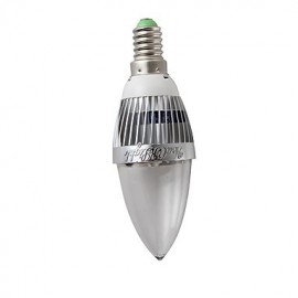 2PCS E14 3W Remote Controlled LED Candle Bulb Colorful Light 240lm - Silver (AC 85265V)