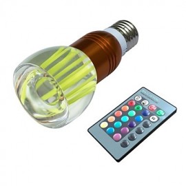 Globe Bulbs , E26/E27 3 W 1 High Power LED LM RGB V