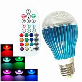 9W GU10/E26/E27/B22 RGB LED Globe Bulbs 3W High Power LED 450 lm Dimmable /Music-Controlled /Remote-Controlled